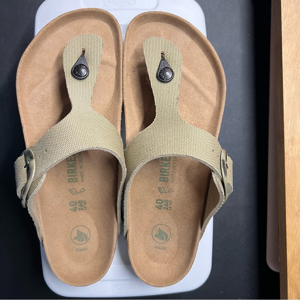 Birkenstock
Gizeh Big Buckle Canvas
Sandal (Women) FADED KHAKI